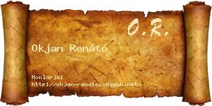 Okjan Renátó névjegykártya